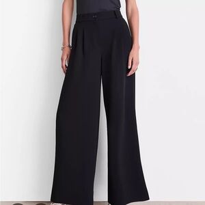 LOFT Black Wide-Leg Palazzo Women's Pants